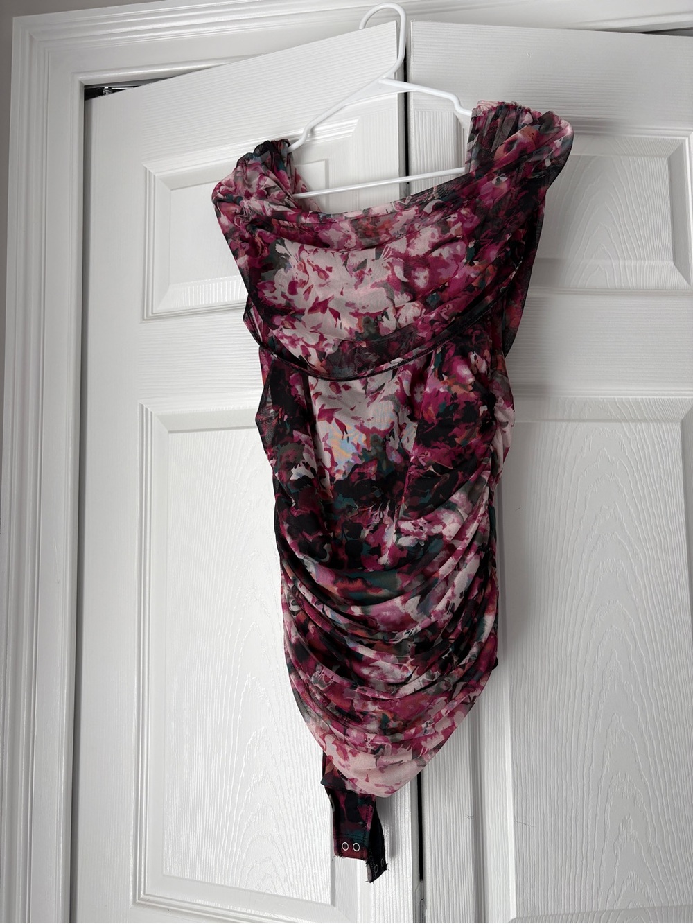 Abercrombie Floral Mesh Off-Shoulder Bodysuit
